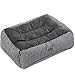 Smiling Paws Pets Washable Dog and Cat Bed/Lounge with Extra Soft Organic Cotton Sides, Premium Plush Puppy & Kitty Bed/Sofa for Small & Medium Doggies & Animals (25
