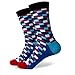 New Styles Men's colorful combed cotton socks wedding gift socks (6pairs/lot )