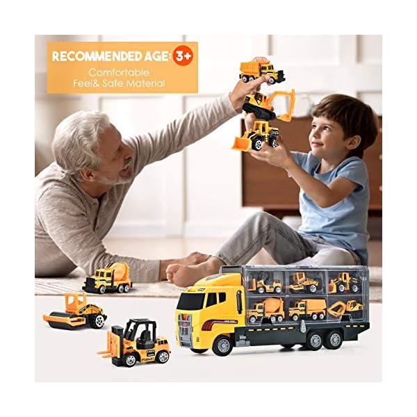 DIYARTS-Construction-Toys-Sets-Children-Metal-Play-Vehicles-Tractor-Dump-Truck-Excavator-Tow-Diecast-Car-Toy-for-Age-3-Years-and-Up-Boys-and-Girls-C DIYARTS Construction Toys Sets Children Metal Play Vehicles Tractor Dump Truck Excavator Tow Diecast Car Toy for Age 3 Years and Up Boys and Girls (C)