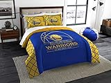 Golden State Warriors - 3 Piece FULL / QUEEN SIZE Printed Comforter & Shams - Entire Set Includes: 1 Full / Queen Comforter (86