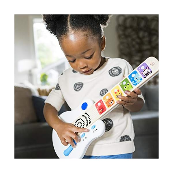 Baby-Einstein-Hape-Strum-Along-Songs-Magic-Touch-Wooden-Electronic-Guitar-Toy Baby Einstein Strum Along Songs Magic Touch Wooden Musical Light Up Toy Guitar with Whammy Bar, Age 6 Months+