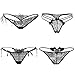 Nightaste Women’s Black Lace Thong Attractive G-string Panties(4 Styles) (S, Black)