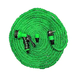Aquahose Magic Hose Garden Pipe, 15m 50 Feet Expandable Garden Hose for Bike & Car Washing Gun Retractable Garden Watering Hose Pipe with Gun for Car