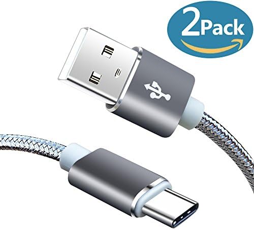 USB Type C Charger Cable 6FT Nylon Braided Fast Charging Cord for Samsung Galaxy S8, S8 plus,Google Pixel, Nexus 6P 5x, LG G6 G5 V20 V30, Nokia N1 Tablet, HTC 10,Lumia 950/ 950XL,Nintendo Switch ZTE