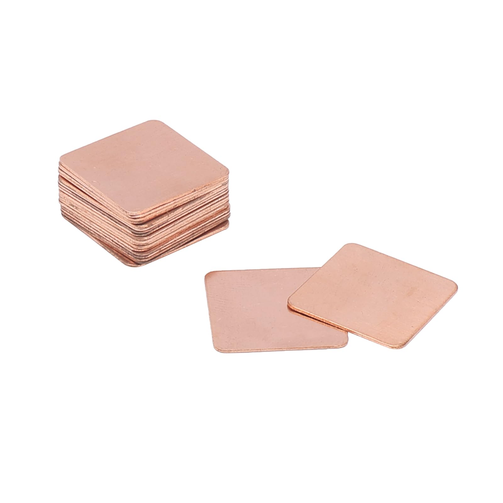 Pxyelec Heatsink Copper Pad Thermal Shim Copper Plate Cooler for Cooling IC Chipset GPU CPU Size 20 x 20 x 0.5 mm Pack of 20