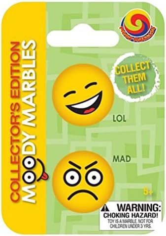 MegaFun Collector's Edition Moody Marbles (Set of 2), LOL and Mad