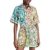 Colorful Dresses for Women Graffiti Dress Flower Dress 2024 Vintage Boho Tropical Dresses for Women Short Sleeve