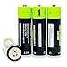 High Capacity USB Rechargeable Batteries AA 1250mAh with Micro USB charging cable （4 pack)