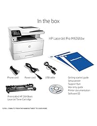 Impresora inalámbrica HP LaserJet Pro MFP M426fdw, todo en uno, con copia, escaneado, fax e impresión dúplex, Blanco y Negro