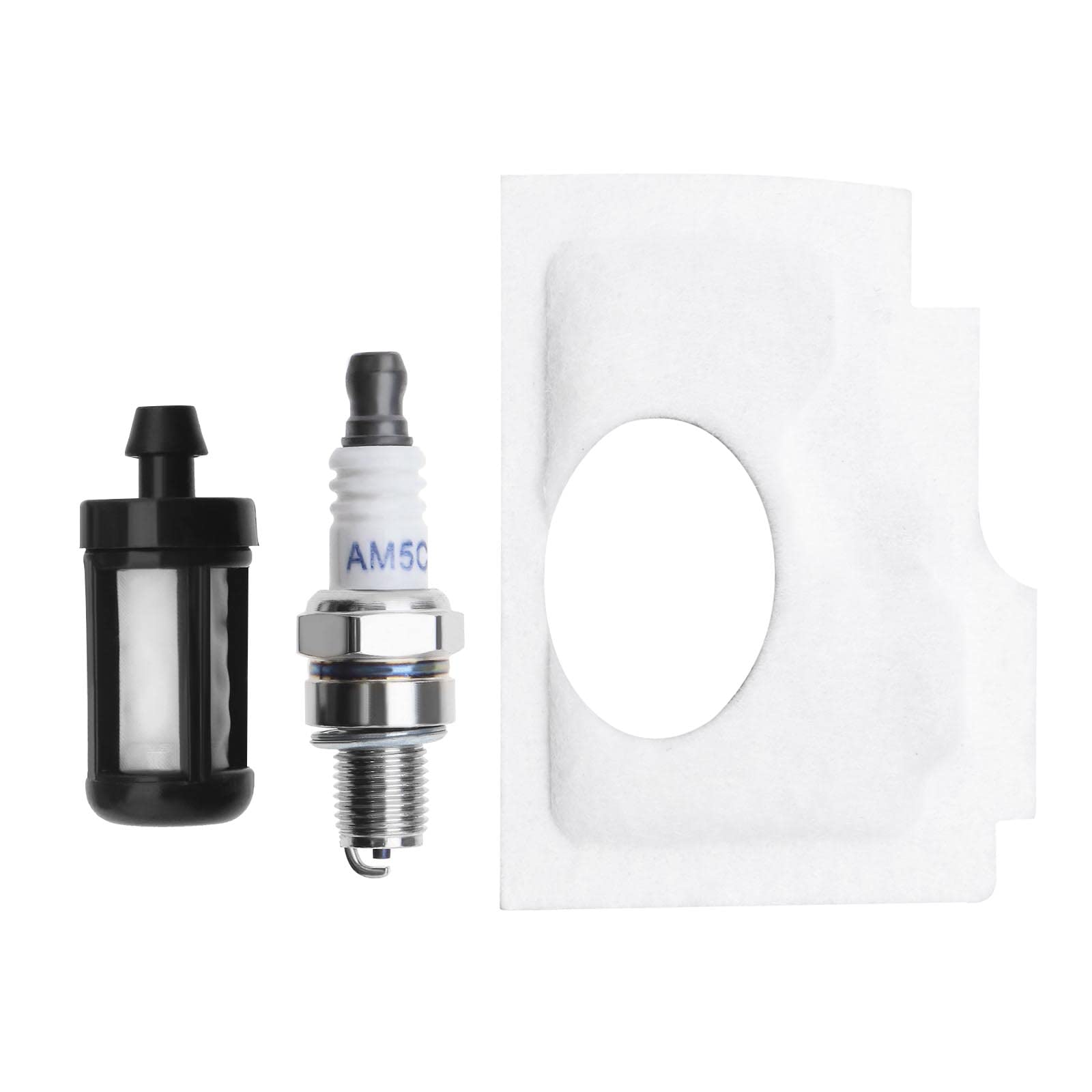 OTOTEC Set of 3 Air Filter Spark Plug Fuel Filter Compatible with Stihl MS170 2-Mix, MS180 2-Mix Chainsaw Replaces 1130 141 1700/0000 350 3500