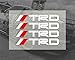 AUTO-P Car Door Sticker Decal For TRD Toyota,(White Red) 2Pack