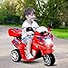 Costzon Ride On Motorcycle, 6V Battery Powered 3 Wheels Electric Bicycle, Ride On Vehicle with Music, Horn, Headlights (Red)