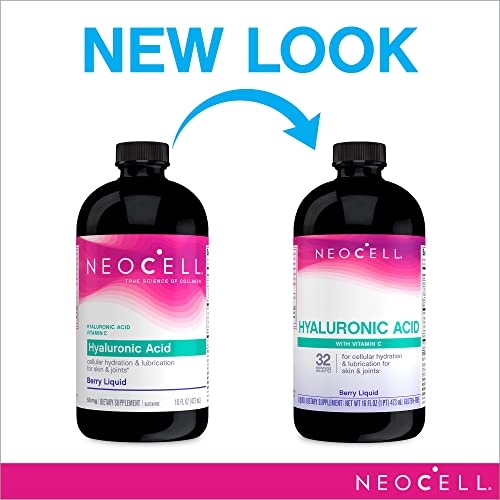 NeoCell Hyaluronic Acid Liquid with Vitamin C, Fights Collagen
