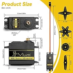 Miuzei MG996R Servo Motor Metal Gear High Speed