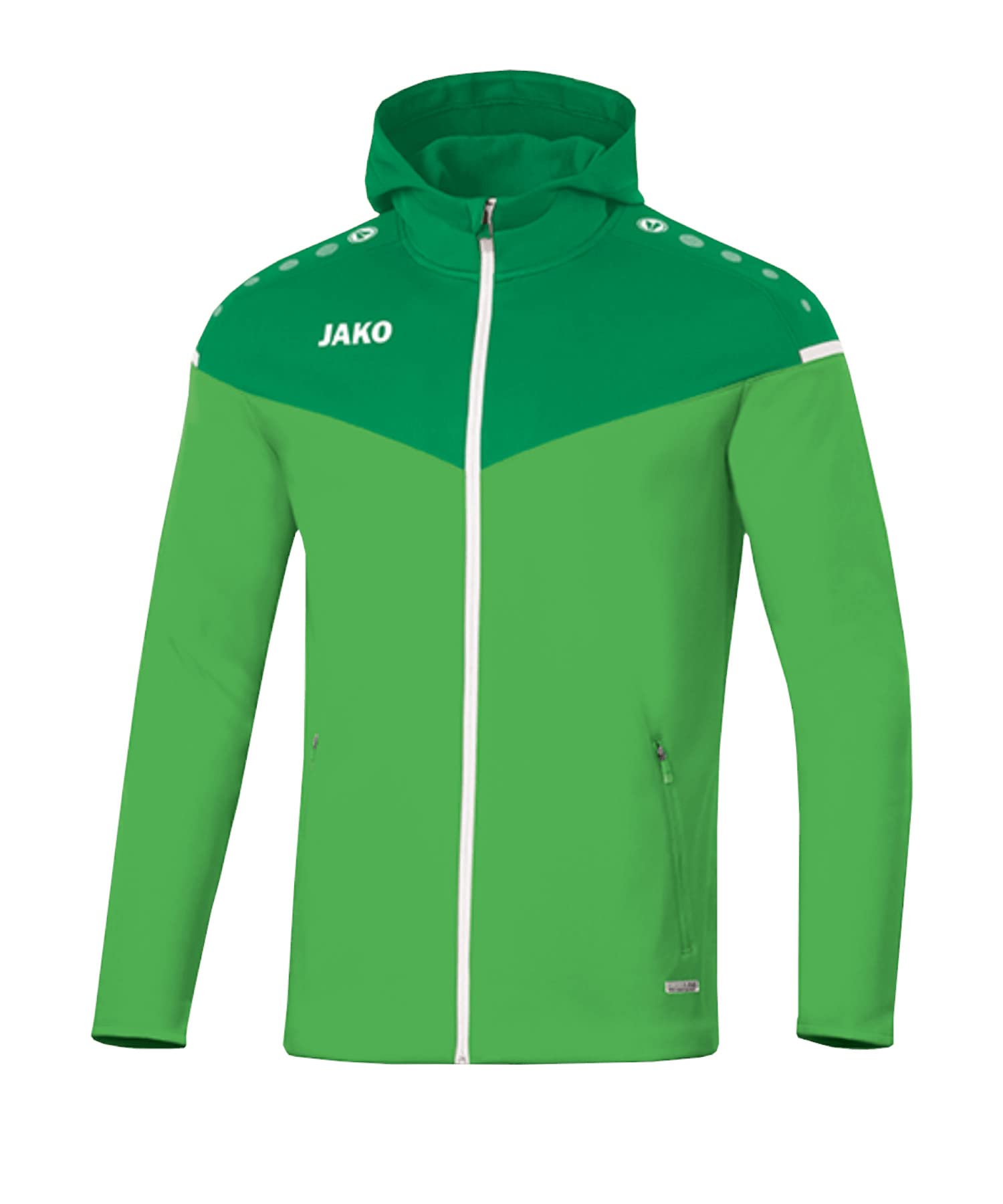 JAKO Women's Champ 2.0 Hooded Jacket, Soft Green/Sports Green, 44 (EU)