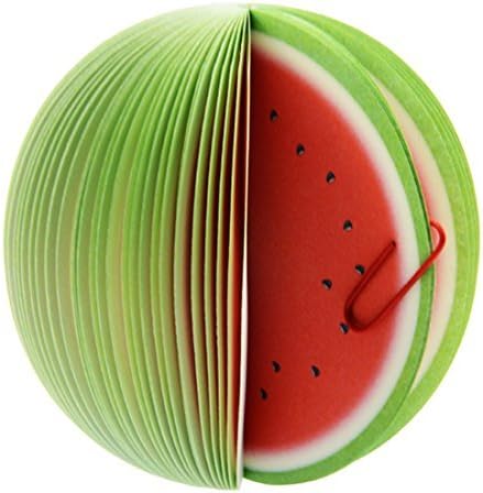 Padmall Creative and Cute 3D Fruit Desk Paper Scratch Pads , Memo Pad , Paper Notes , Mini Notepad, Note Pads , As School Gift for Students, 150 Pages Each ,2 Pcs, Watermelon by Padmall