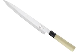 Mercer Culinary Asian Collection Left Handed Yanagi Sashimi Knife with NSF Handle, Tan