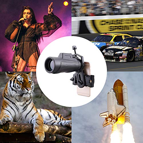 Cell Phone Adapter Mount - Tiaoyeer Universal Cellphone Telescope Adapter Mount Compatible Binocular Monocular Spotting Scope Telescope Microscope, Fits Almost All Smartphone on The Market