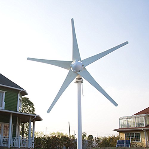 Vogvigo Wind Generator 400W Three-phase DC 24V Wind Turbine, Residential Wind Generator 5-Blade Kit Light Weight Generator 15 Years Life Span