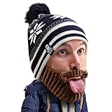 Beard Head - The Original Stubble Bumper Knit Beard Beanie (Brown)