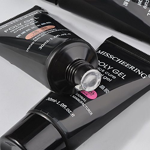 Transer Nail Art UV Gel Builder Tips Nail Soak Off Extension Kit, 30ml (Light Brown) - Thumbnail 2