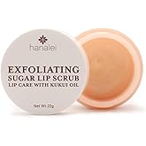 Hanalei Vegan Sugar Lip Scrub Exfoliator - Hawaiian Cane Sugar, Kukui Oil
Shea Butter for Smooth, Hydrated Lips - Natural,