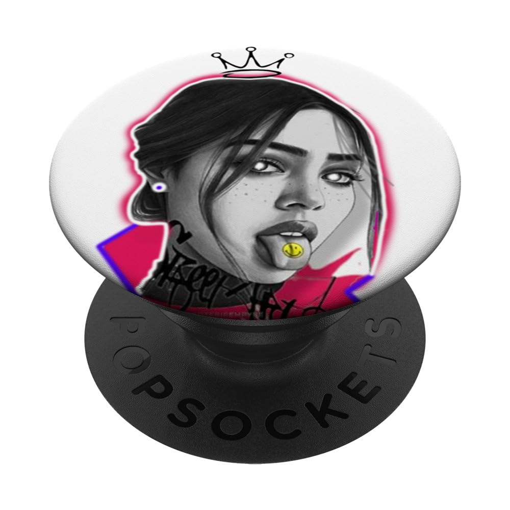 Pretty Party Girl Pink Boss Babe Queen Indigo PopSockets Adhesive PopGrip