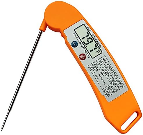 Newest Digital Thermometer - Ultimate Cooking Thermometer for All Food, Grill, BBQ and Candy - Innovative &amp; Speedy Meat Thermometer That is Built To Last (Premium Orange)