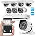 Zmodo 8CH Smart PoE Surveillance Camera System 4 x720P Outdoor + 4 x720P Indoor Dome Security Camera No Hard Drive
