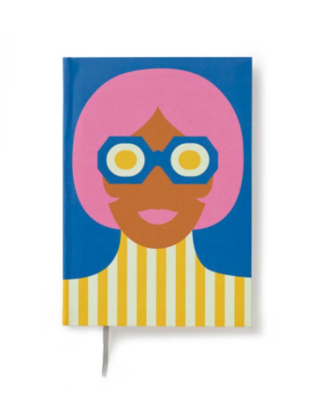 PdiPigna Olimpia Zagnoli Blue Midsized Blank Notebook