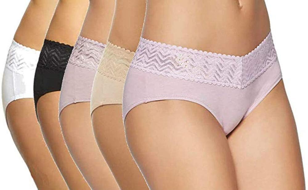 Gloria Vanderbilt Womens 5 Pack Full Coverage Hipster at  Women’s Clothing store
