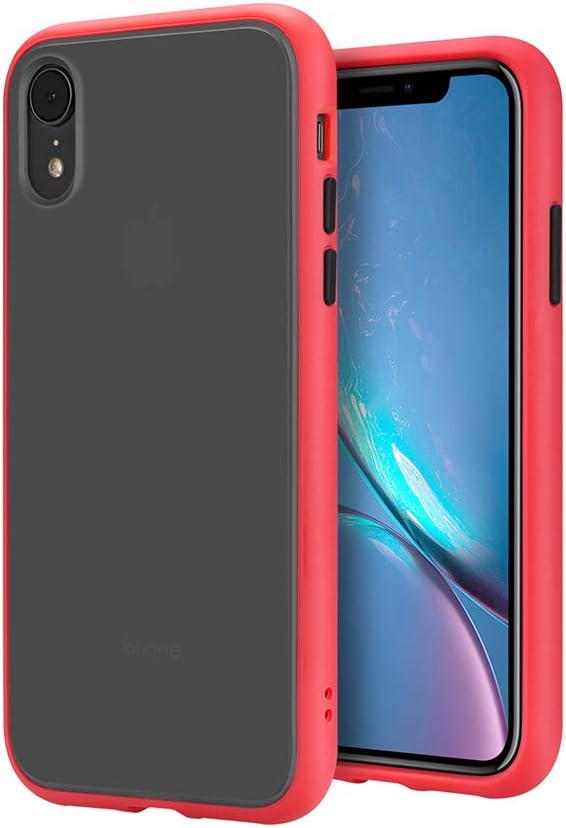 saputu SENMON iPhone XR Case, Poly-Chromatic Independent Button Matte Finish Back.Shockproof Protective Anti Scratch Cover Case Designed for iPhone XR (Red)