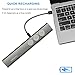 Wireless Presenter V9, 2.4GHz RF Up to 100 Ft Range Professional Presentation Remote Rechargeable, Universal Compatibility, Intuitive Touch-Keys for Slideshow Control with Red Laser Pointer (Grey)