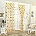 Fenta Door Window Sheer Sunflower Floral Drape Panel Balcony Curtain Scarfs Valances