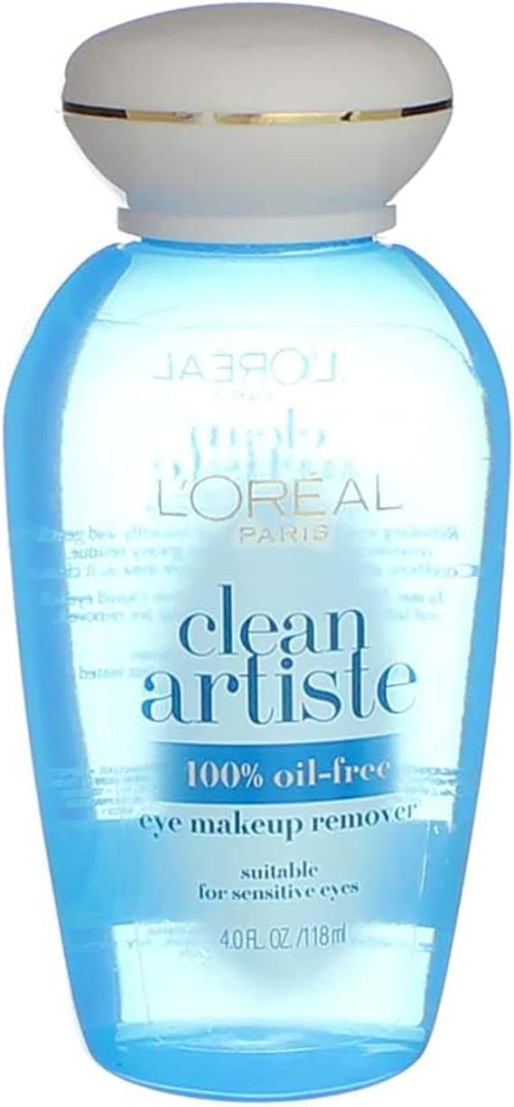 L'Oreal Clean Artiste OilFree Eye Makeup Remover, 4 oz (Pack of 2