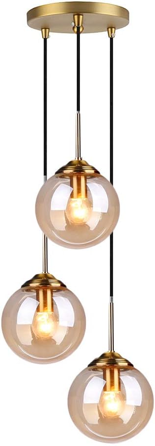 MZStech Industrial Retro Loft 3 Way Pendant Light