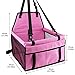 Petbobi Small Dog car seat, Grey Dog Car Booster Seat for Small Medium Dogs 5 - 15 lbs, Sturdy PVC Pole Frame, Breathable Mesh, Foldable Front Seat Safety Dog Car Seat