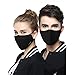 Reusable N95 Mask PM2.5 (One Mask + 2 Filters) Cotton Mouth Masks Replaceable Filter 4 Layer Activated Carbon Filter Insert Dust Mask Washable For Women Black