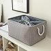 TheWarmHome Large Rectangular Fabric Storage Bin - Brown, Grey (Extra Large)