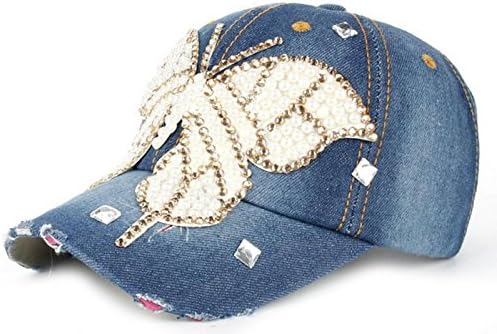 Coolzdt Multiple Cute ANIMALS Bling Rhinestone Adjustable Strapback Hats Baseball Cap Denim (19 Style)