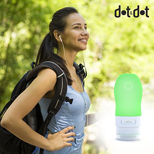 Dot&Dot Travel Bottles - White 1.25 oz Leak Proof Travel Containers for Travel Size Toiletries - Thumbnail 3