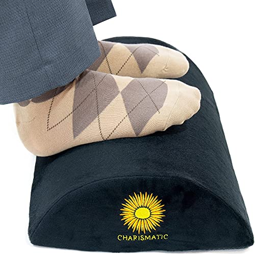 Charismatic Under Desk Footrest Ergonomic Memory Foam Foot Rest Under