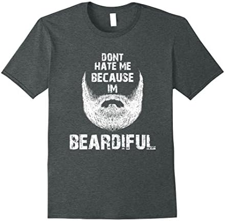 Mens Don't hate me because I'm Beardiful T-Shirt funny 2XL Dark Heather