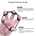 Finger Stretcher- Hand Extensor Exerciser- Finger Strength Trainer Gripper- Finger Grip Strengthener Set for Forearm Exercise, Rock Climbing,Guitar Finger Exercise –Black (4 Level Resistance)