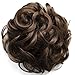 CAISHA Voluminous Bun Hairpiece Hair Bun Scrunchie Hepburn Bun Extension Wavy Light Brown D7