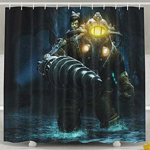 DAMEI Bioshock Action Figures Adventure Game Shower Curtain Bathroom Waterproof Fabric