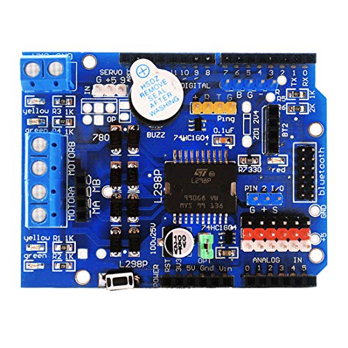 Photo 1 of HiLetgo L298P DC Motor Drive Module L298P DC Motor Drive Shield H-Bridge Drive Expansion Board High-Power DC Stepper Motor Controller for Arduino