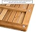 Bamboo Mat by EcoTrueBamboo - Outdoor Shower, Kitchen - Non Slip for Bathroom, Kitchen Decor, Pool Use, and Shower Stalls Bathtubs, with Drainage (23Wx17Lx2H - Antislip)