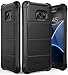 Galaxy S7 Rugged Case, Vena [vArmor][Hard Armor Wave] Heavy Duty Protection [Shock Absorption] PC Bumper TPU Case Cover for Samsung Galaxy S7 (Black/Black)