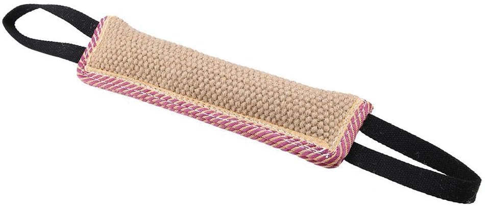 Smandy Dog Bite Tug Toy Sackcloth Jute Bite Tug Toys With Two Handles For Tug Of War Fetch Puppy Training Suitable For Small Medium Large Dogs